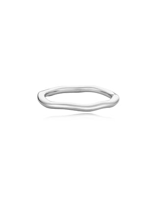 Lunette Ring in Silver