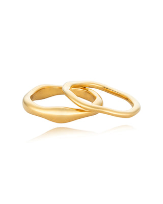 Eclipse Ring Set in Gold
