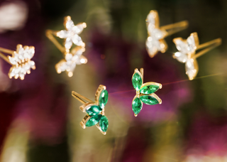 Sprout Studs in Silver