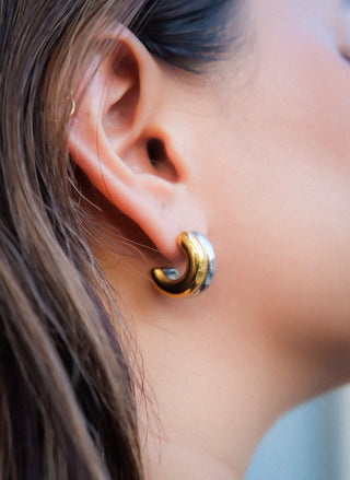Donut Hoops in Two-tone
