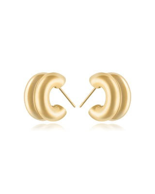 Donut Hoops in Gold