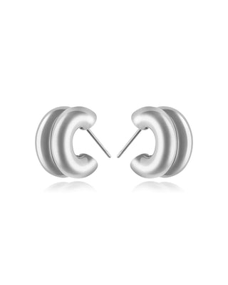 Donut Hoops in Silver