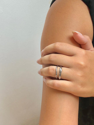 Eclipse Ring Set in Silver