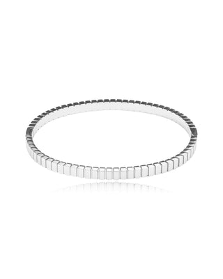 Ridge Bangle in Silver