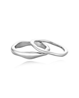 Eclipse Ring Set in Silver