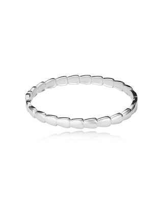 Serpent Bangle in Silver