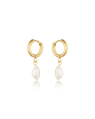Sinta Pearl Huggies in Gold