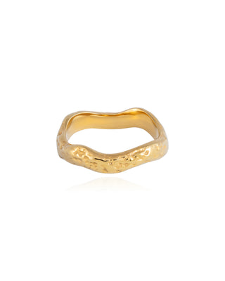 Weathered Ring in Gold
